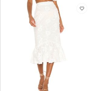 Marcella Midi Skirt in White with matching Top